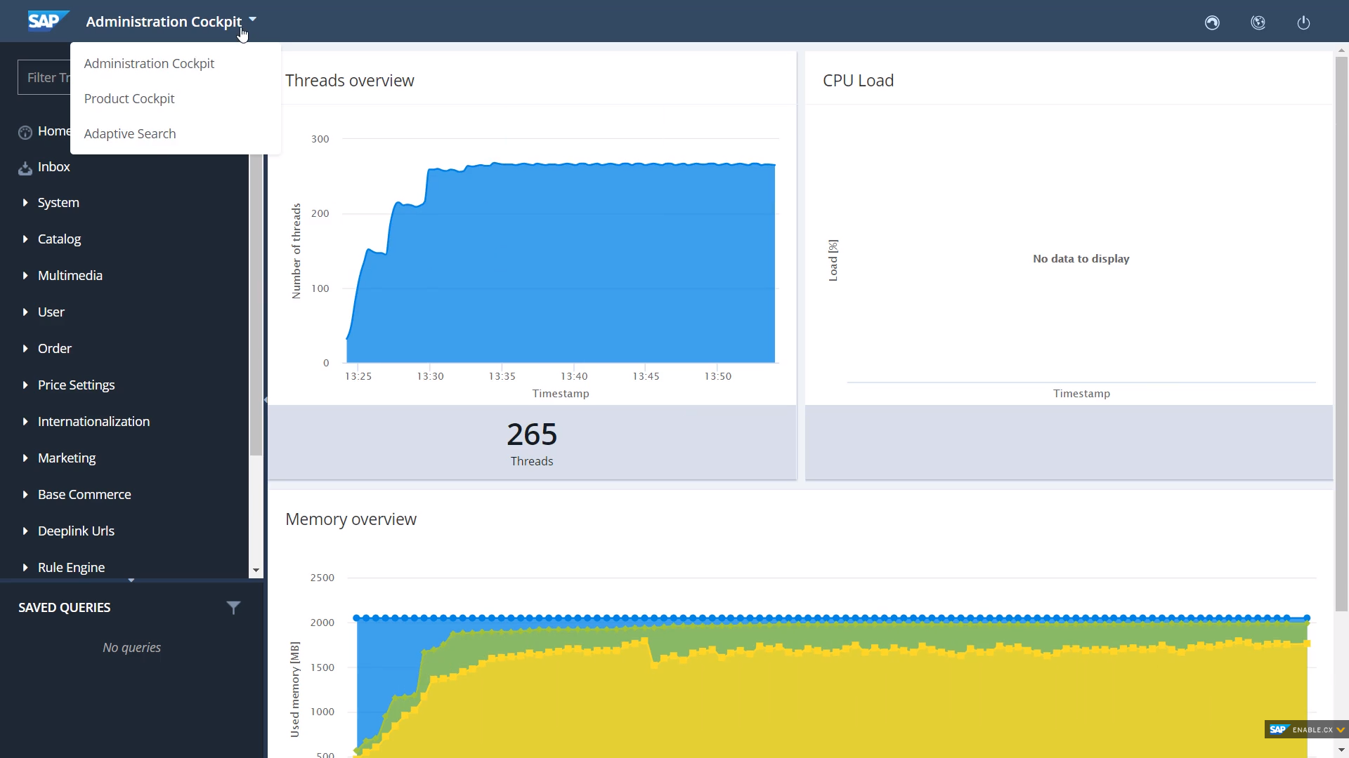 screenshot of SAP Commerce Cloud